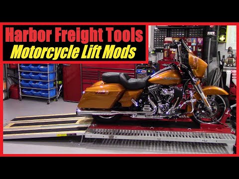Harbor Freight Motorcycle Lift & Mods I Have Done! It's Great for Detailing & Maintenance Work!