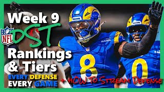 Week 9 - Defense Rankings (EVERY TEAM) DST/DEF + How to Stream Defenses  - 2025 Fantasy Football
