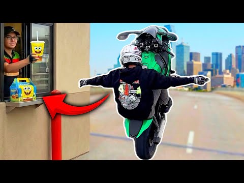 I Rode To Get a Krabby Patty Meal on My S1000rr in Dallas! (#HoodEats Eps. 94)