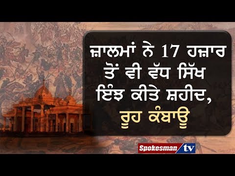 ਜ਼ਾਲਮਾਂ ਨੇ 17 ਹਜ਼ਾਰ ਤੋਂ ਵੀ ਵੱਧ ਸਿੱਖ ਇੰਝ ਕੀਤੇ ਸ਼ਹੀਦ, ਰੂਹ ਕੰਬਾਊ ਸਾਕਾ