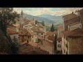 Tuscany Italy Hilltop Village Vintage Painting Frame TV Art Display 2 Hour Screensaver