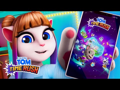 🌟🎮 Angela Plays a NEW GAME! Talking Tom Time Rush (Gameplay)