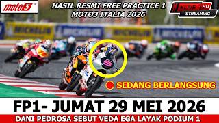 Download lagu 🔥LIVE SEDANG BERLANGSUNG 🔵 - Hasil FP1 Moto3 Mugello Italia 2026 - Hasil Veda Ega Moto3 Italia mp3