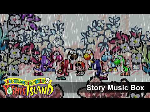 Story Music Box - Yoshi's Island  (Rain and Thunder for 1+ Hour)