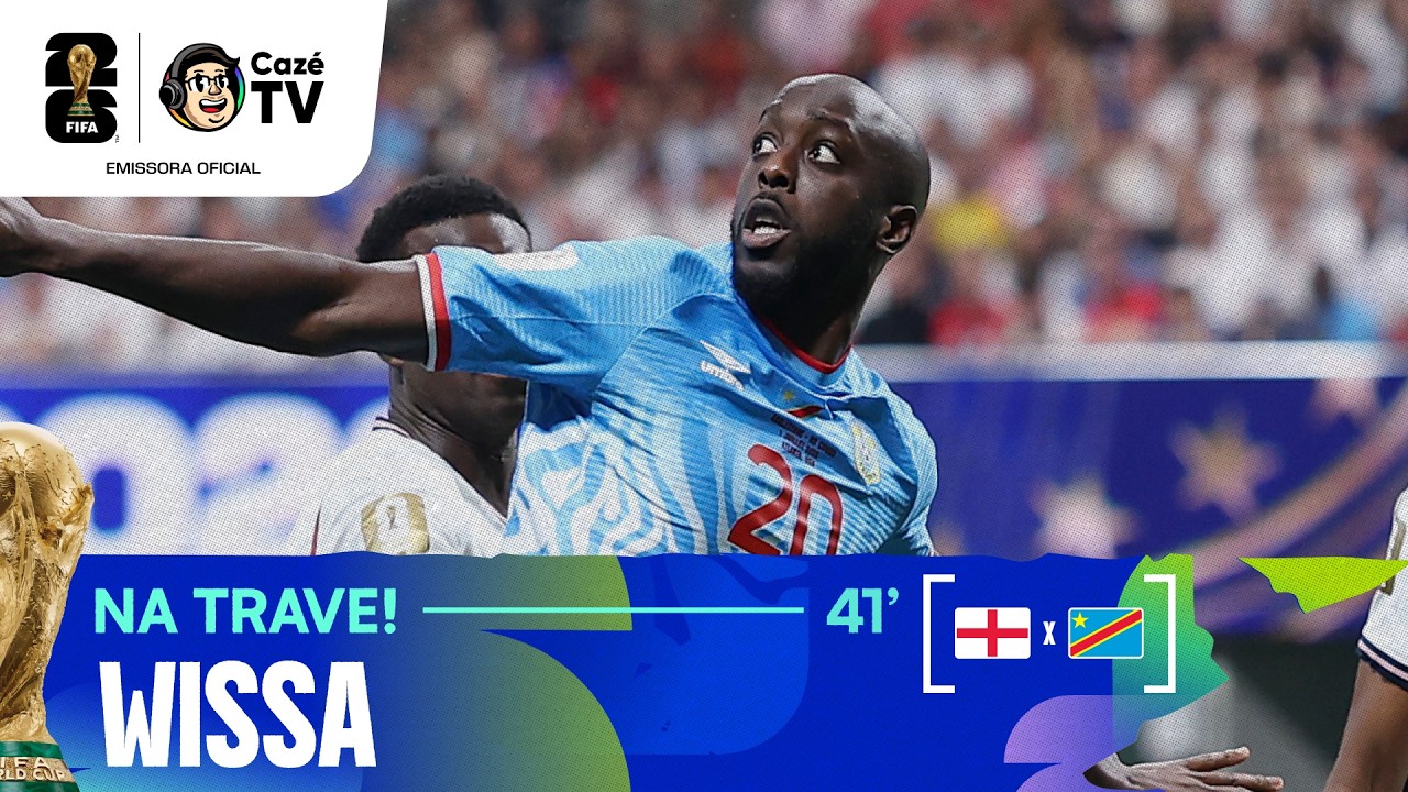 NA TRAVE! WISSA RECEBE CRUZAMENTO E QUASE AUMENTA A VANTAGEM DA RD CONGO. JOGO SEGUE 1-0