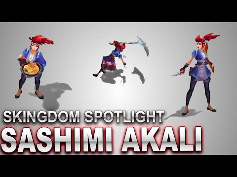 Sashimi Akali Skin Spotlight | SKingdom - League of Legends