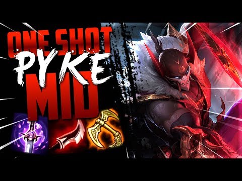 ONE SHOT PYKE MID SMURFING IN CHALLENGER!!!