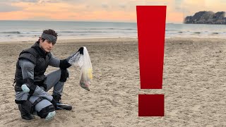 由比ヶ浜のごみ拾いしたら。。。！