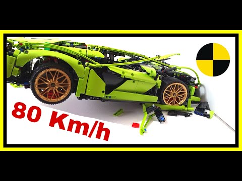 🚨 LEGO technic car CRASH TEST 🚨 80 KM/H - Lego Lamborghini Sian CRASH TEST