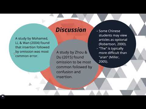 Errors in the Use of Articles by Chinese Learners of English