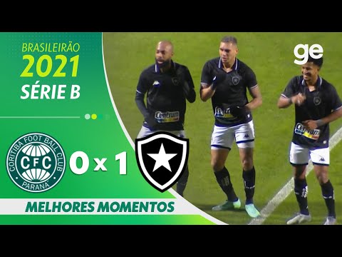 Gols e lances de Coritiba x Botafogo