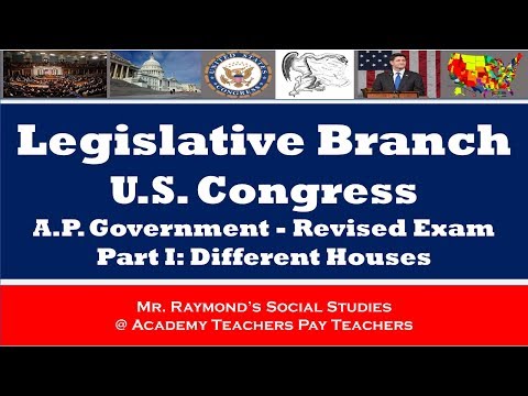 AP Gov Congress / Legislative Branch Part I: Topics 2.1 - 2.3 [Everything You Need to Know]
