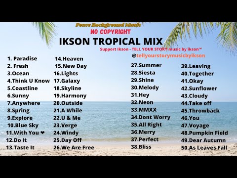 Summer Tropical Cool Action No Copyright Free Energetic Background Music | Ikson Tropical best Mix