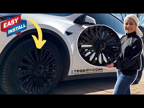 Tesery Tesla Model Y Gloss Wheel Covers: Easy Install, Sporty Upgrade