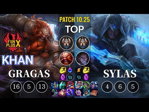 FPX Khan Gragas vs Sylas Top - KR Patch 10.25