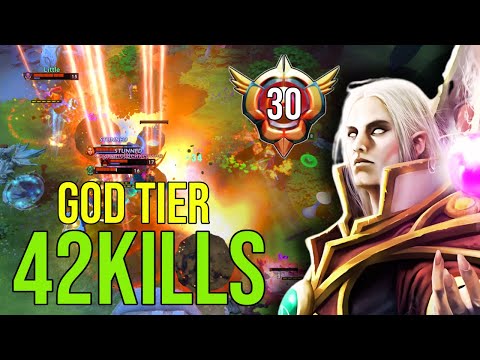 Insane GM INVOKER! 42 Kills Rampage with GOD Tier Combo vs Storm Mid! Dota 2 Highlights - 7.39c.