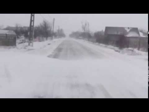 Primul viscol pe 2014 cod rosu Gheraseni jud Buzau