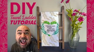 under $10 DIY wood towel holder Tutorial, Beginner woodworking project tutorial, Mothers day gift???