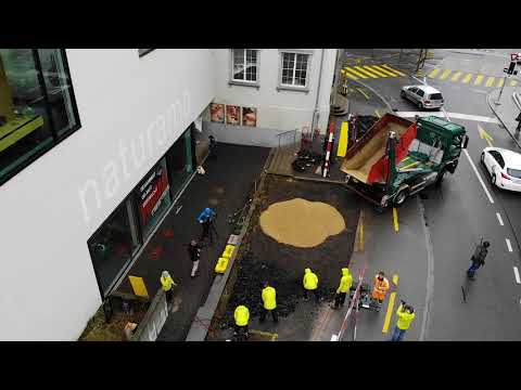 Klimaoase.org: Entsiegelung des Naturama-Vorplatzes in Aarau