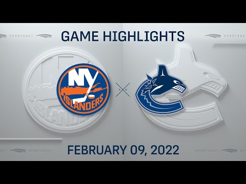 NHL Highlights | Islanders vs. Canucks - Feb. 9, 2022