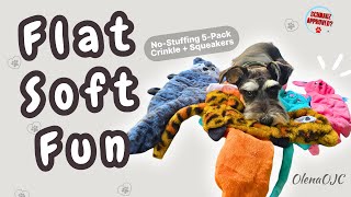 Best Flat Plush Dog Toys? 5-Pack No Fluff, No Mess