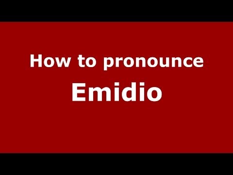 How to pronounce Emidio (Italian/Italy) - PronounceNames.com