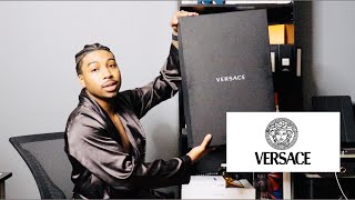 VERSACE LUXURY BLACK ROBE WORTH $600?? | REVIEW, SIZING + TRY ON‼️