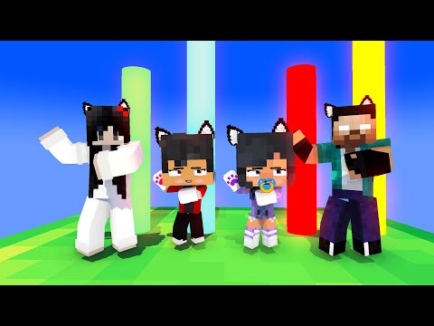 GANGNAM STYLE YAY ARIGATO PARENTS SADAKO, HEROBRINE BABY APHMAU, AARON -MINECRAFT ANIMATION #shorts