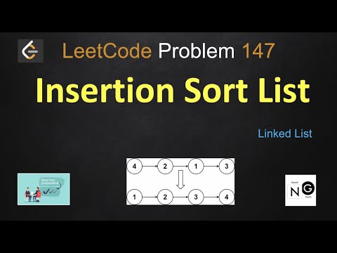 insertion sort list | leetcode 147 | linked list sorting
