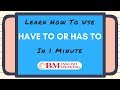 have to / has to | Learn Free Online Grammar ...