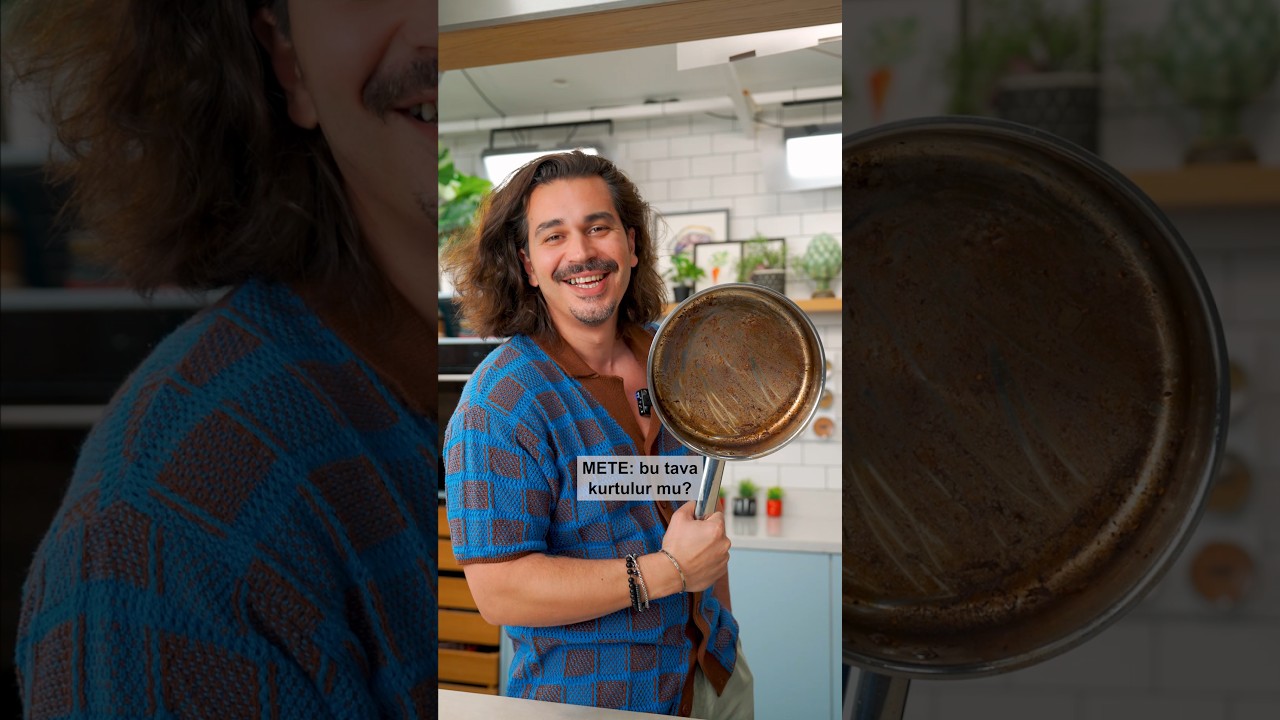 Sizce Bu Tava Kurtulur Mu? 🤔 #yemekcom #çeliktava #mutfaktemizliği