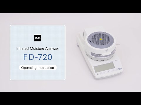 Kett | Infrared Moisture Analyzer FD-720 | Tutorial