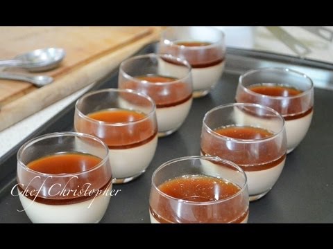 Coffee Infused Panna Cotta with a Coffee Top Layer