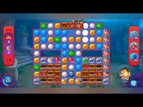 фишдом 2022  #  10718 уровень - прохождение без бустеров # Fishdom,   10718  level - no Boosters.