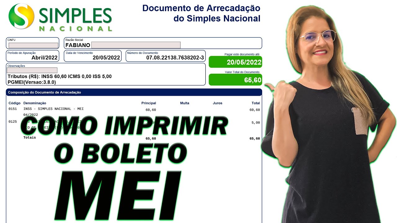 PASSO A PASSO COMO IMPRIMIR O BOLETO MEI