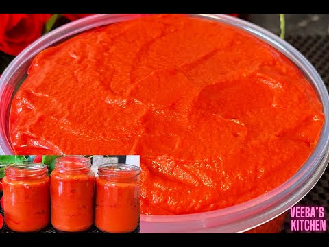 No tomatoes vegetable mix paste | how to preserve it without fridge/ freezer | @Veeba's kitchen.