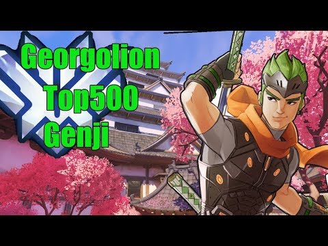 Genji Gameplay -  Georogelion 66 Pro Genji 51 Eliminations - Top 500 Overwatch