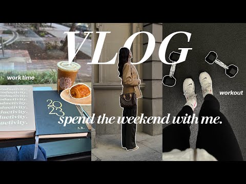 weekend vlog | friday routine, workout, book shopping/chats, taking instagram pics, thrifting, etc!