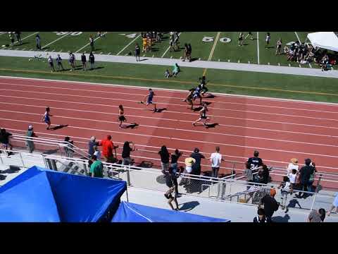 Sam Brannan - 7th Grade Boys 100m - Heat 1 - SCUSD Middle School Championships - 5/12/18