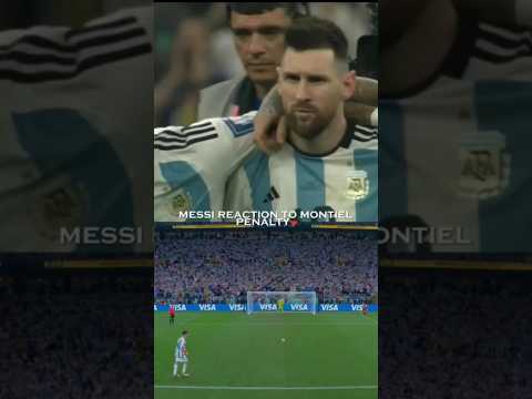 Messi reaction to Montiel penalty❤️