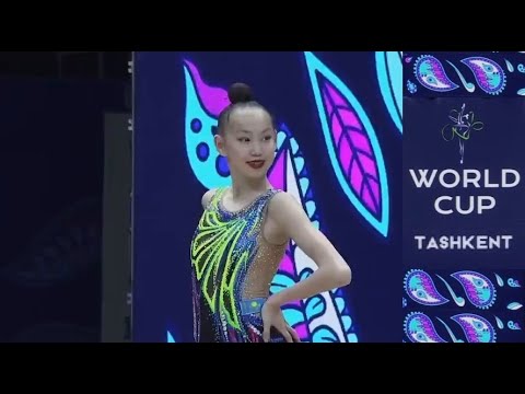 Aiym Meirzhanova KAZ Ball Qualification (26.400) 2025 World Cup Tashkent #rhythmicgymnastics