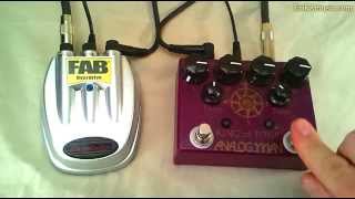Video thumbnail for Analogman King of Tone vs Danelectro FAB Overdrive D-2 by Erik Z