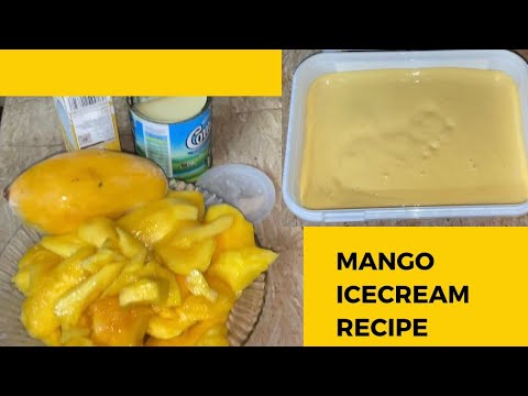 Only 3 Ingredients Homemade Mango Ice Cream Recipe