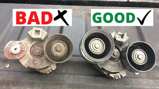 7.3 Powerstroke Serpentine Belt Tensioner GIANT FAILURE! (And Repair)