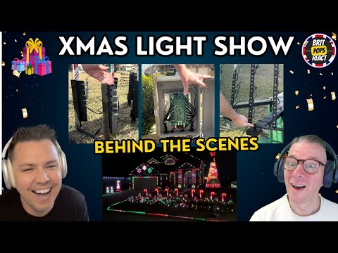 BRITS REACT to Amazing Christmas Light Show | Behind the Scenes Video