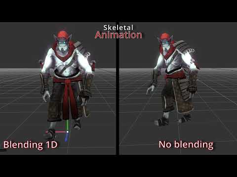 Skeletal Animation - Blending 1D +