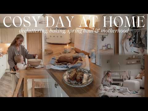 Cosy Day At Home | Decluttering & Organising, Baking, Real Mum Life & Spring Haul 