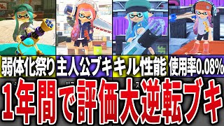 はじめに弱体化 - 【発売1周年記念】1年間で評価が逆転した武器9選【スプラトゥーン3】