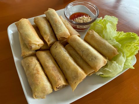 Thai pork crispy spring rolls homemade style 😊