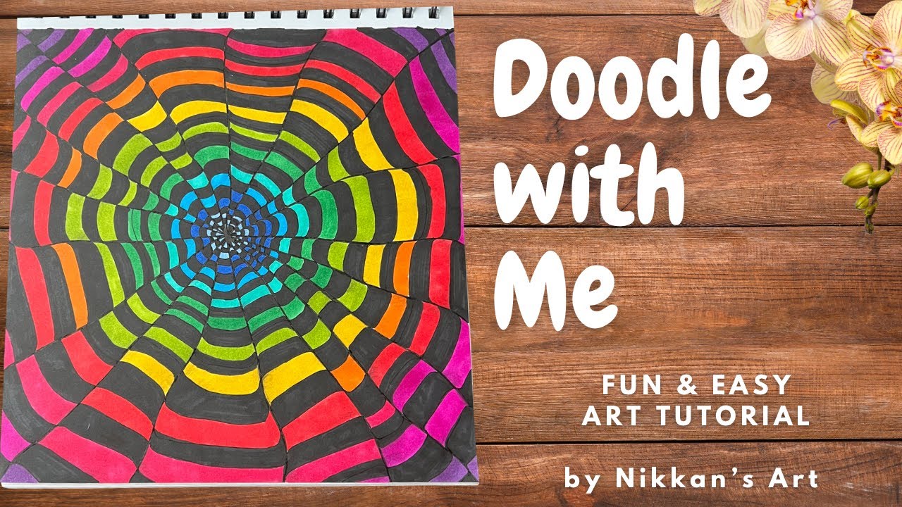 How to Draw a Rainbow Optical Illusion | Easy Doodle Art Tutorial for Beginners